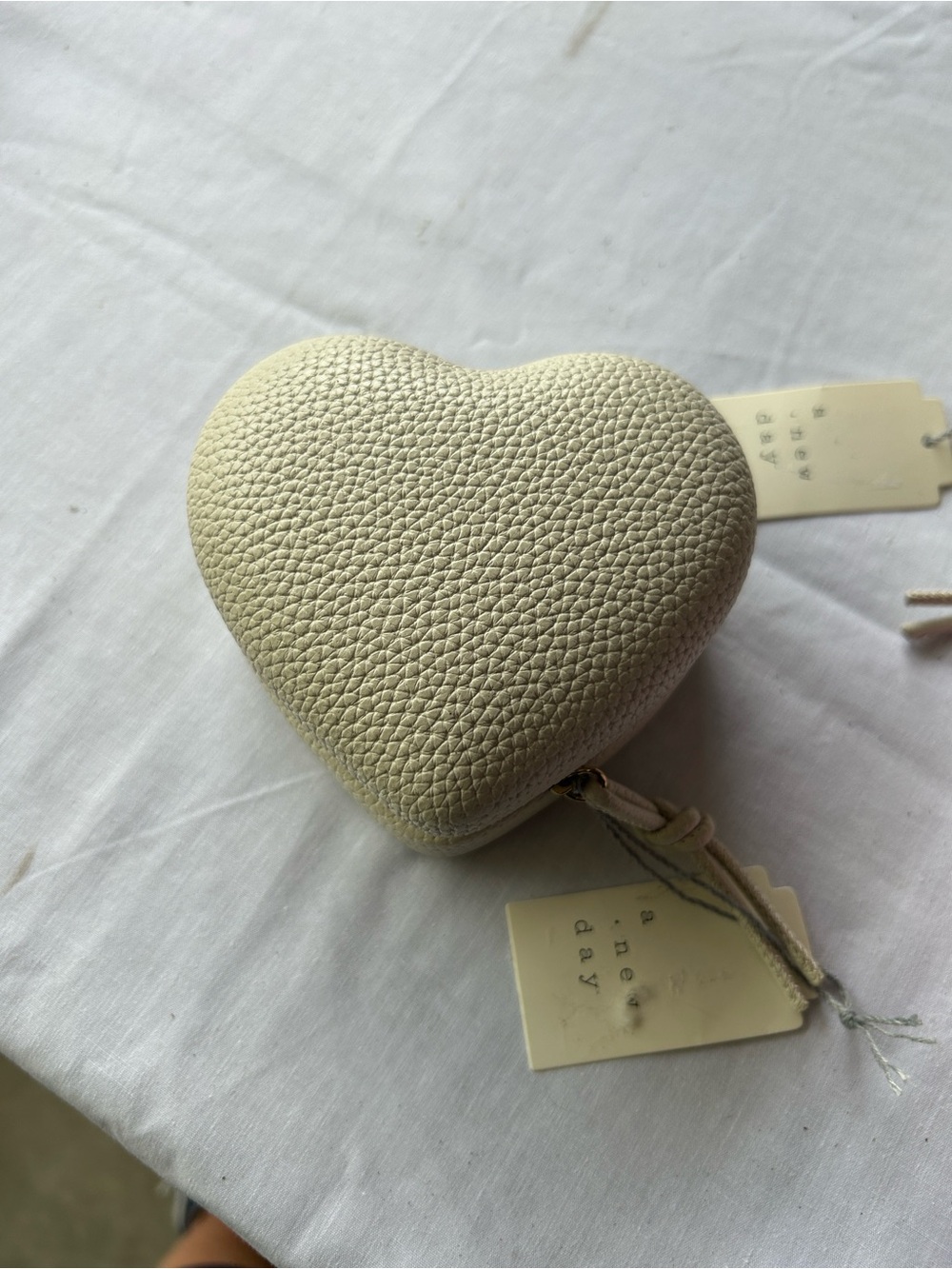 a new day Cream Heart Jewelry Case